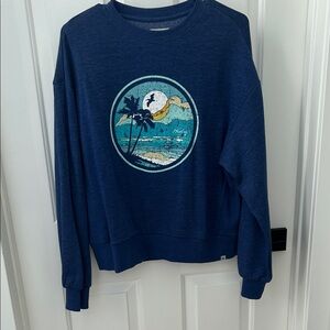 Hurley Blue Beach Graphic Oversized Sweatshirt